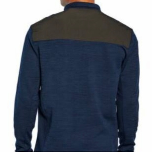 Orvis Men's Bonded Mesh Mid Weight Full Zip Navy Blue Fleece Jacket - Size Large - Picture 2 of 16